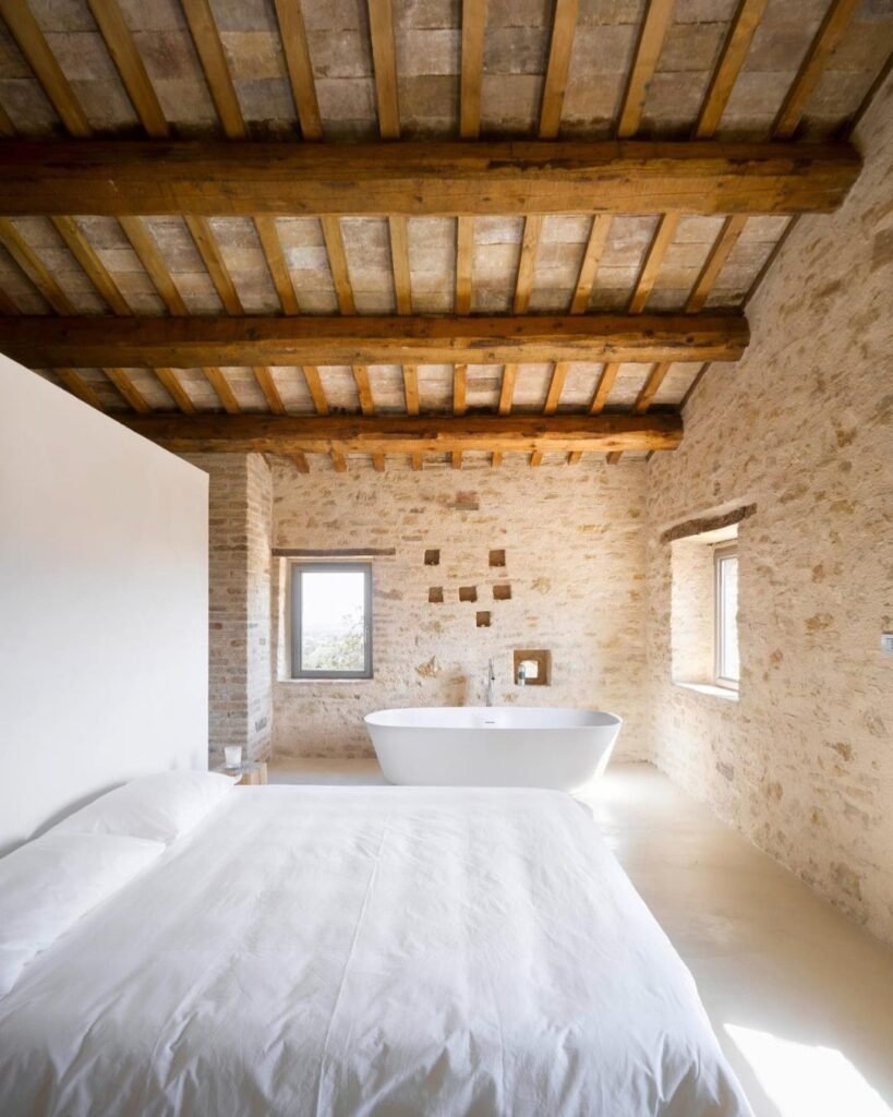 Luxury suite at Casa Olivi, offering stylish and comfortable accommodations for the newlyweds.