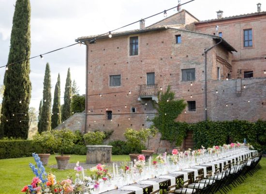 Castello di San Fabiano Grand Hall Ceremony - Elegant indoor ceremony space at Castello di San Fabiano.